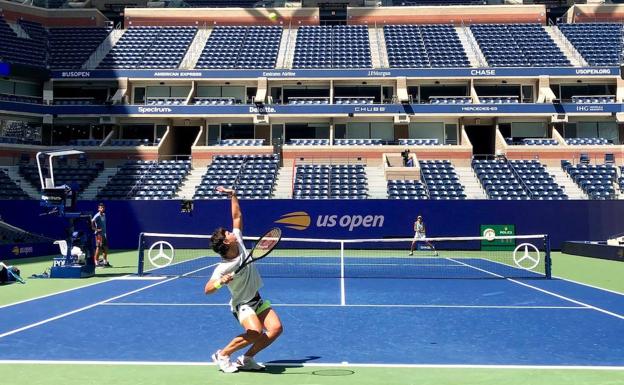 Carla Suárez ya está en Nueva York para jugar en el US Open
