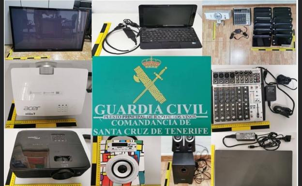 Roban 12.000 euros en material escolar en Tenerife