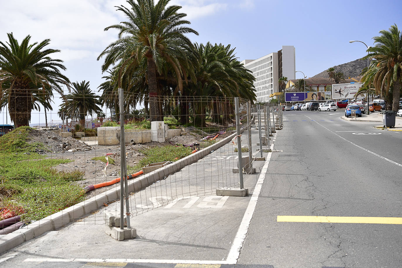 Imagen de archivo de las obras paradas en la calle Alicante.