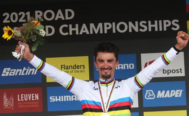 Alaphilippe da una exhibición para conquistar su segundo título mundial