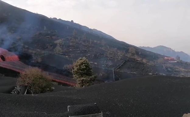 Así se ve el nuevo foco y la nueva colada del volcán