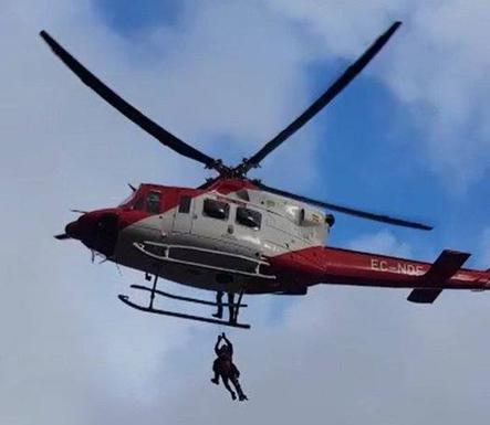 Rescatado un senderista herido tras sufrir una caída en La Gomera