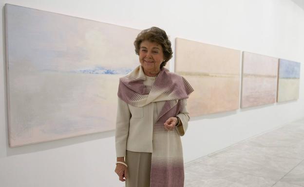 Carmen Laffón, en una de sus exposiciones./efe