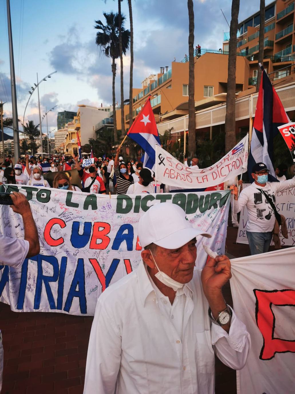 Las protestas en Cuba llegan a Gran Canaria