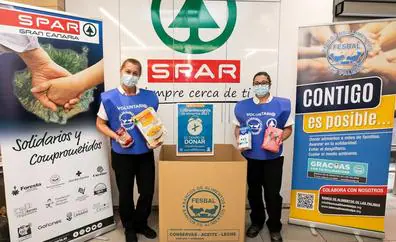 Las tiendas de Spar Gran Canaria recogen un año más donaciones de productos en la gran recogida solidaria de Banco de Alimentos