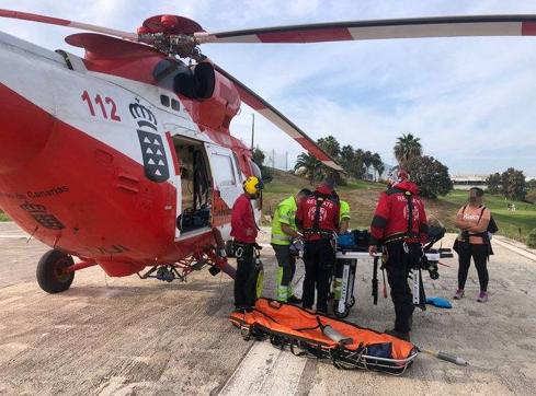 Rescatan a una mujer de 63 años con una lesión en Guayadeque