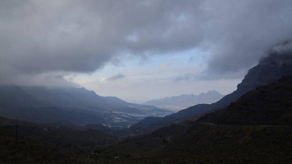 La lluvia riega el interior de Gran Canaria