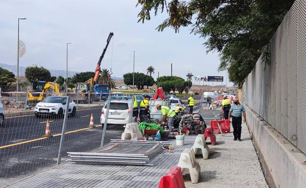 La obra de la calle de conexión de Siete Palmas con San Lázaro terminará el 20 de diciembre