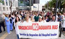 Los médicos de Urgencias del Insular han llegado «al límite» y piden al resto del hospital que les apoye en la protesta