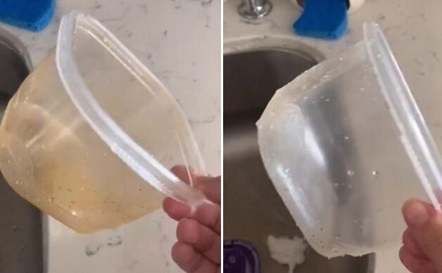 El truco viral para limpiar el tupper sin tener que frotar