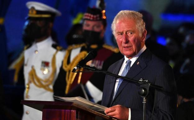 El príncipe Carlos, durante su discurso en Barbados. 