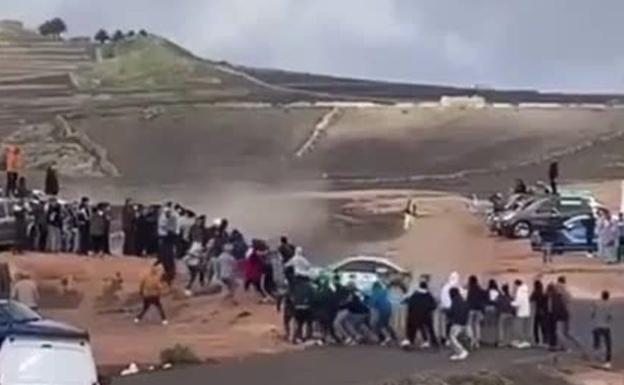Aparatoso accidente en el Rally de Lanzarote