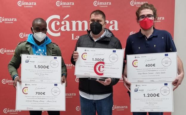 Premio para las tres mejoras propuestas de emprendedores