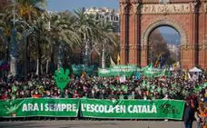 El soberanismo sale a la calle en defensa de la escuela en catalán