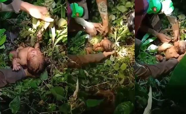 Salvan a una recién nacida abandonada en una selva de Tailandia