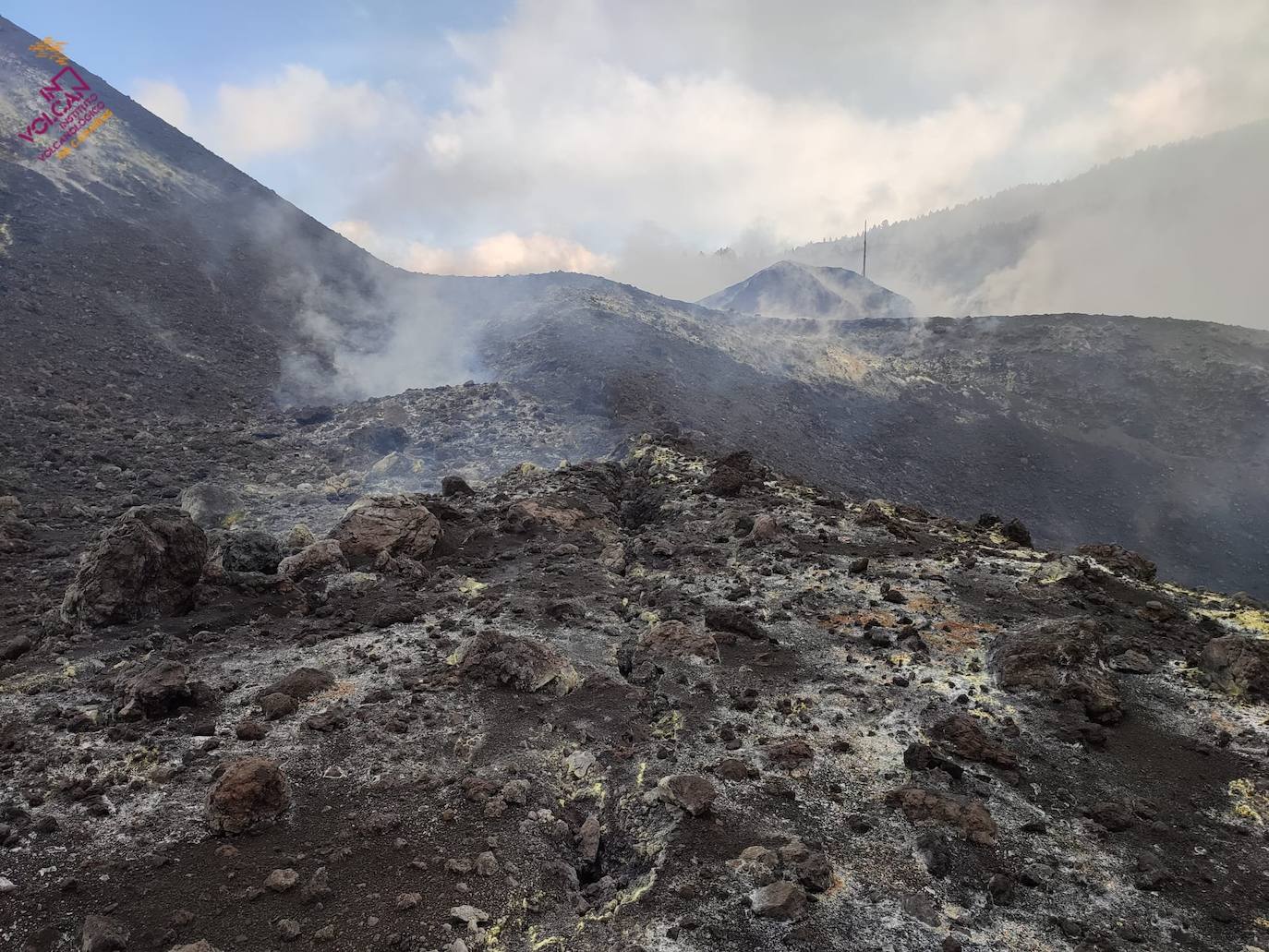 Revierte la elevación del terreno cerca de los centros eruptivos en La Palma