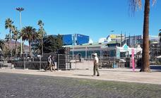 Comienza el vallado del parque Santa Catalina para el escenario del carnaval