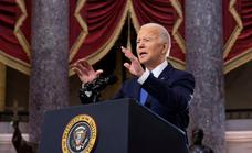 Biden acusa a Trump de «apuñalar la garganta de la democracia»