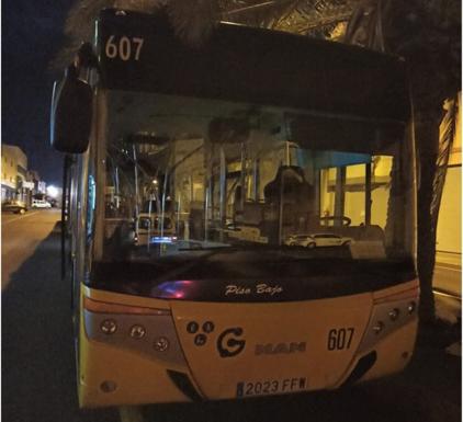 Guaguas sufre el primer ataque a un vehículo de su flota en lo que va de año