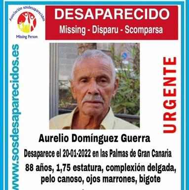 Buscan a Aurelio Domínguez Guerra