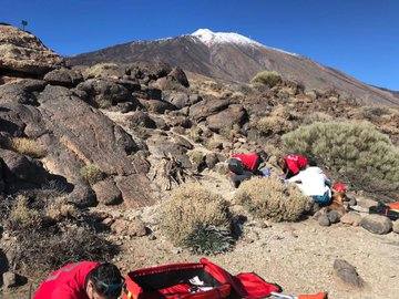 Rescatado un senderista tras sufrir una caída a distinto nivel en el sendero de Los Roques de García, en el Teide