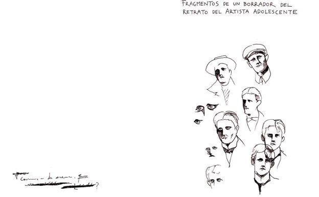 Ilustración de Arturo Garrido para 'retrao del artista adolescente' 