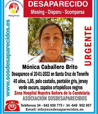 Buscan a Mónica Caballero Brito