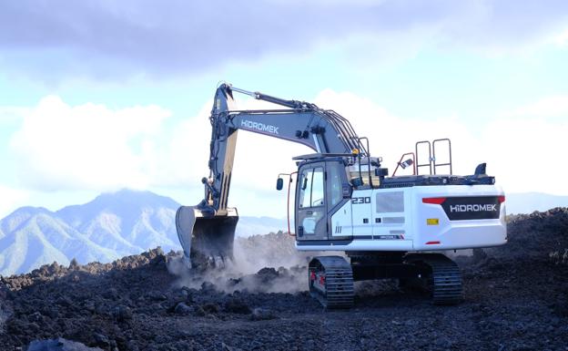 Arrancan las obras del camino de La Majada, afectado por el volcán