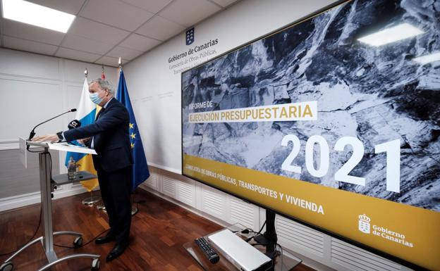 La ejecución de Obras Públicas y Transportes ascendió al 84% en 2021