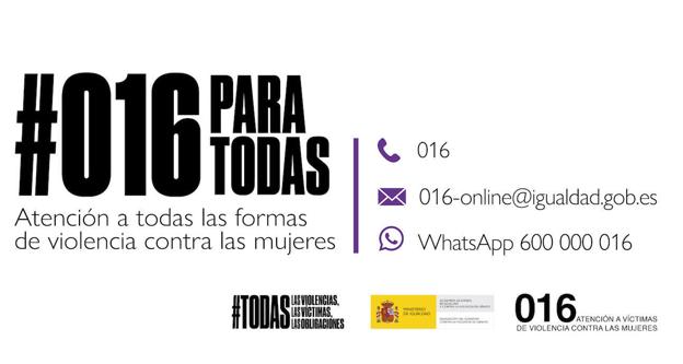 Las llamadas al 016 superaron las 7.100 el pasado diciembre, un 34% más