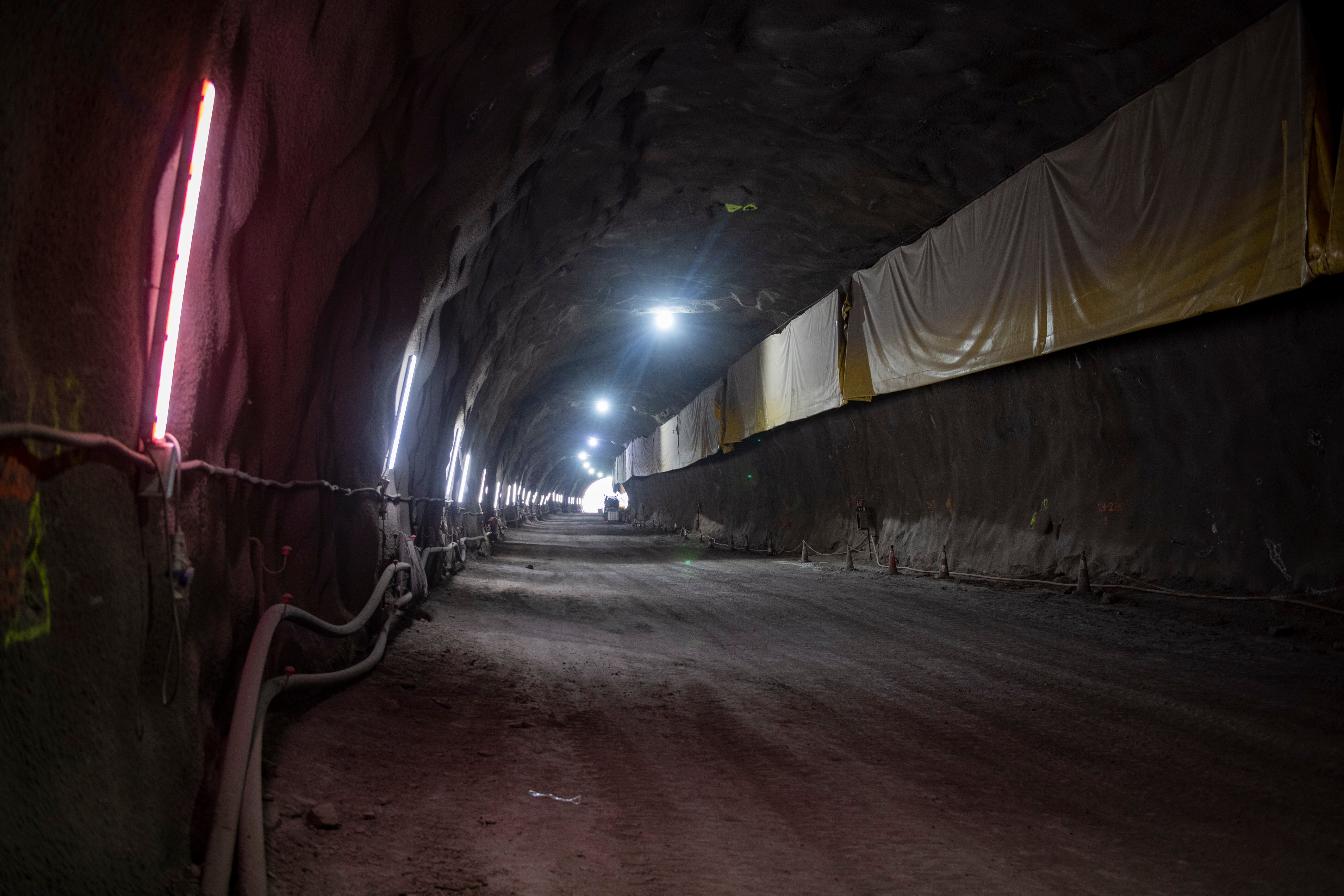 Obras en los túneles del Risco de Faneque
