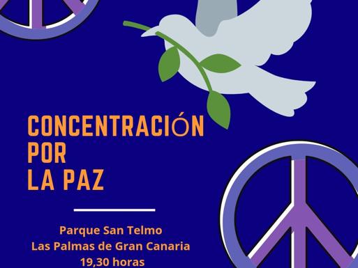 Concentración en San Telmo contra la guerra en Ucrania