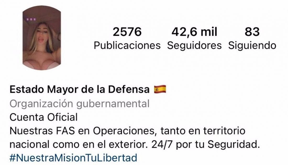 Investigan el hackeo del Instagram del Estado Mayor de la Defensa