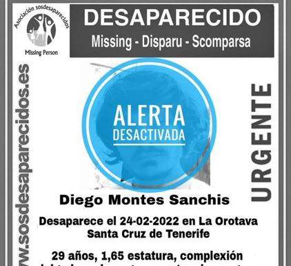 Localizan en buen estado el joven desaparecido en Tenerife