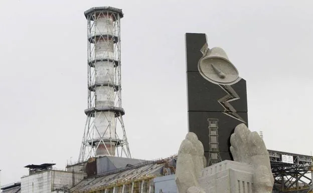 Monumento al horror en la central nuclear de Chernóbil (Ucrania). 