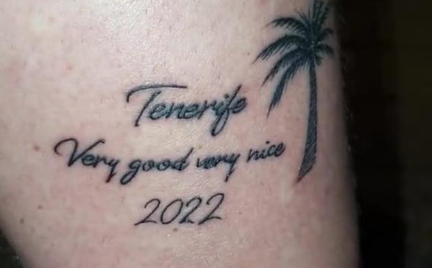 Hacen viral un tatuaje tras sus vacaciones en Canarias