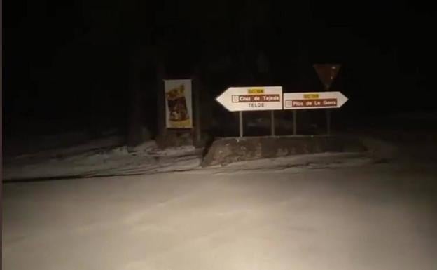 Nieve en la cumbre de Gran Canaria