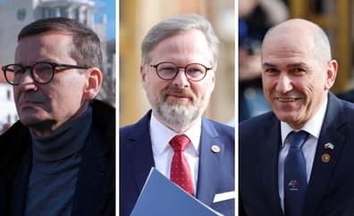Los líderes de Polonia, Chequia y Eslovenia incomodan desde Kiev a la UE