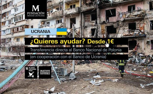 La Fundación del Colegio de Médicos de Las Palmas abre al público su recaudación de ayuda para Ucrania