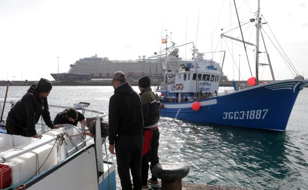 El transporte parado en la península afecta a los atuneros de Lanzarote