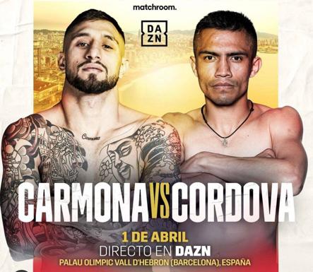 Carmona se estrena en 2022 el 1 de abril y ante el mexicano Córdova