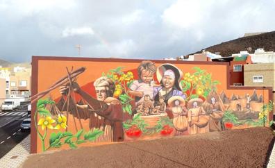 Montaña de Los Vélez homenajea a sus raíces con un mural dedicado a las mujeres aparceras
