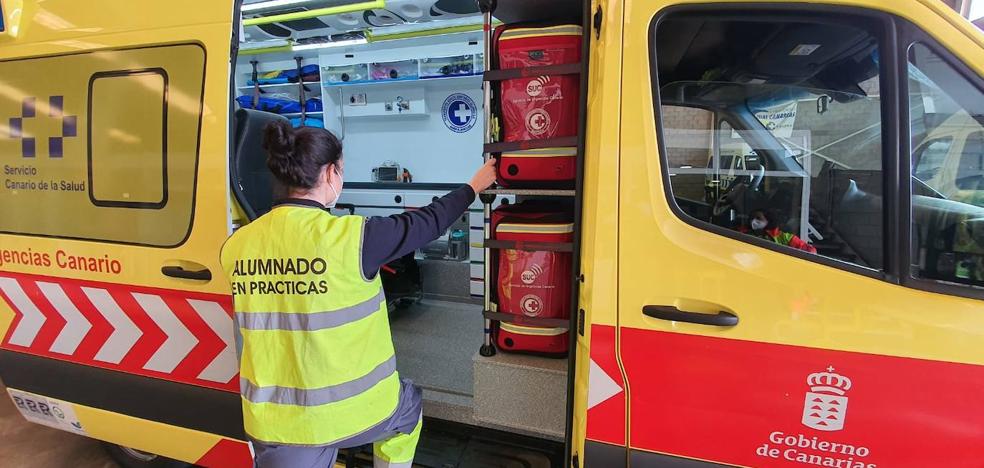 The SUC ambulances, classrooms for the training of TES