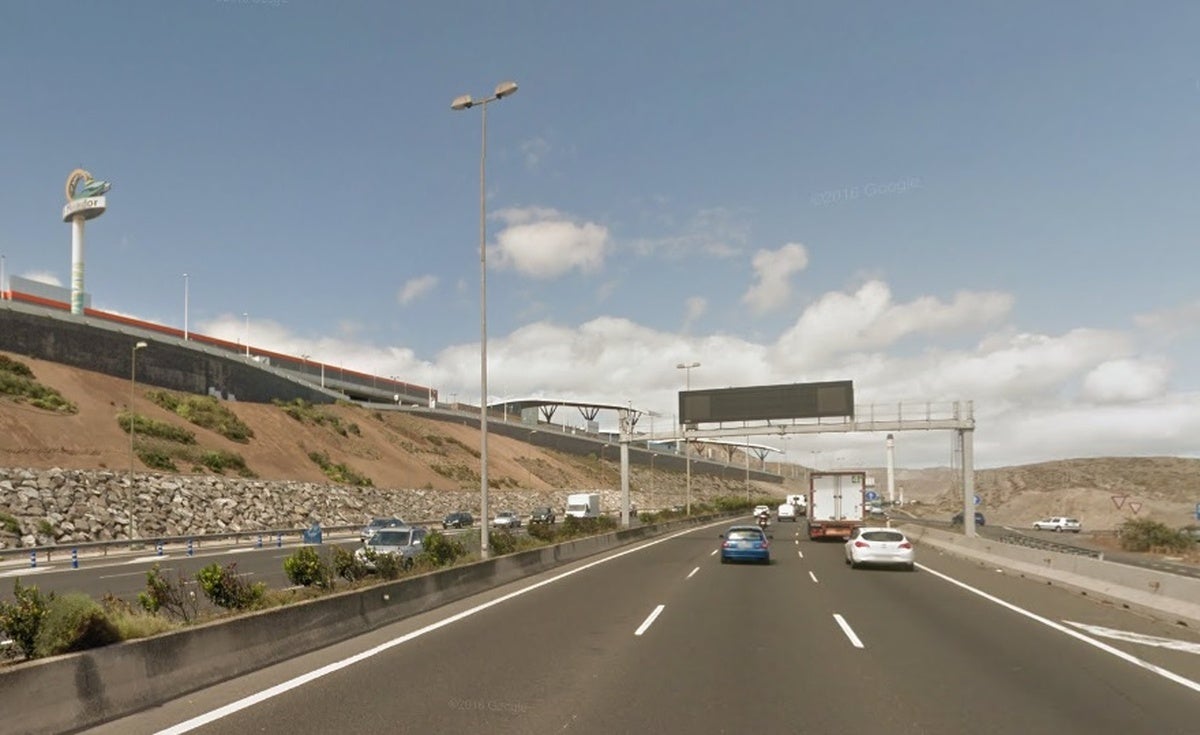 Accidente de tráfico en la GC-1, sentido sur, a la altura de Jinámar