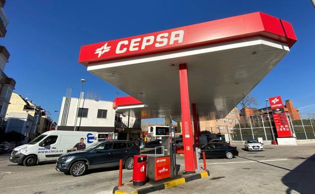 Una gasolinera de Cepsa en Madrid. 