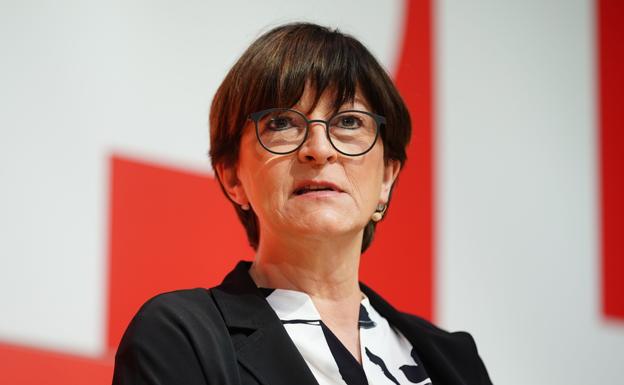 La presidenta del SPD, Saskia Esken.