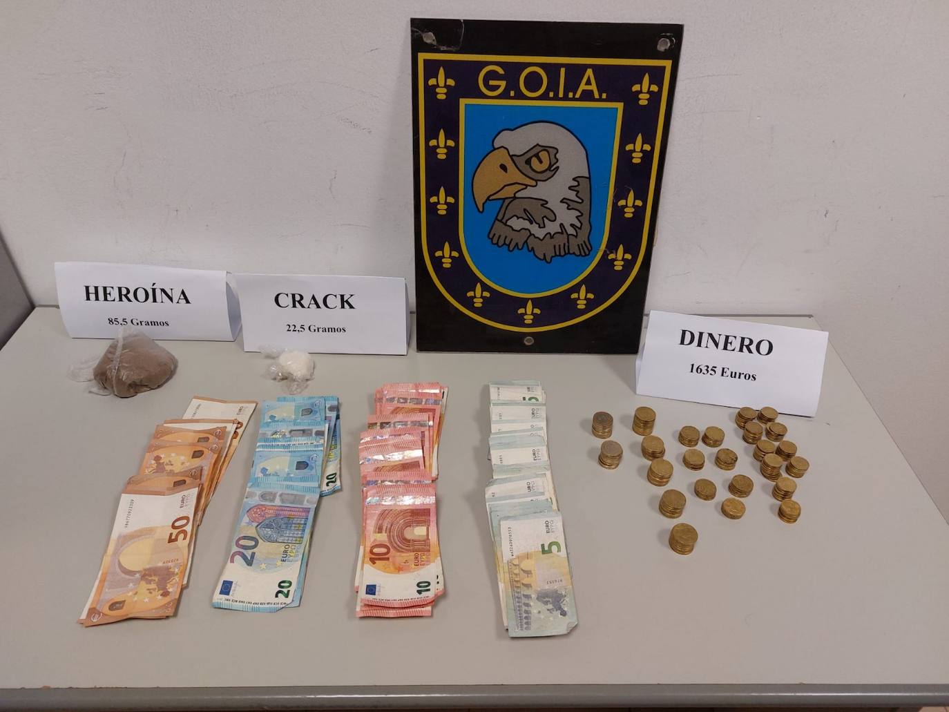 Detenido con 86 gramos de heroína y 26 de crack en La Isleta
