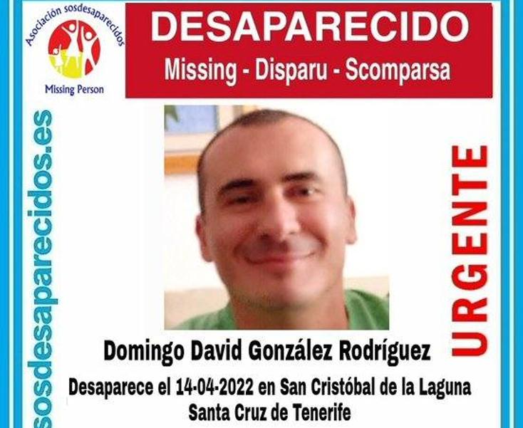 Buscan a Domingo David González Rodríguez desaparecido en La Laguna