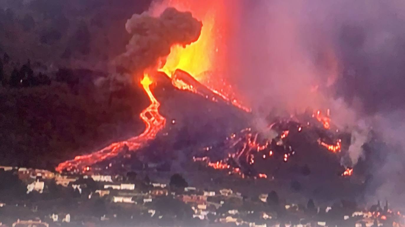 Mapas térmicos de las coladas del volcán