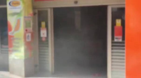 Incendio en un supermercado de Corralejo
